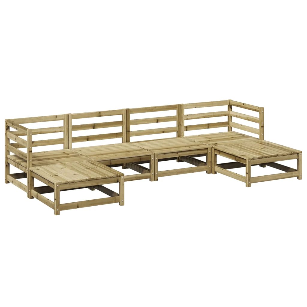 vidaXL vidaXL 6 Piece Garden Sofa Set Solid Wood Pine - Garden Sofa Sets