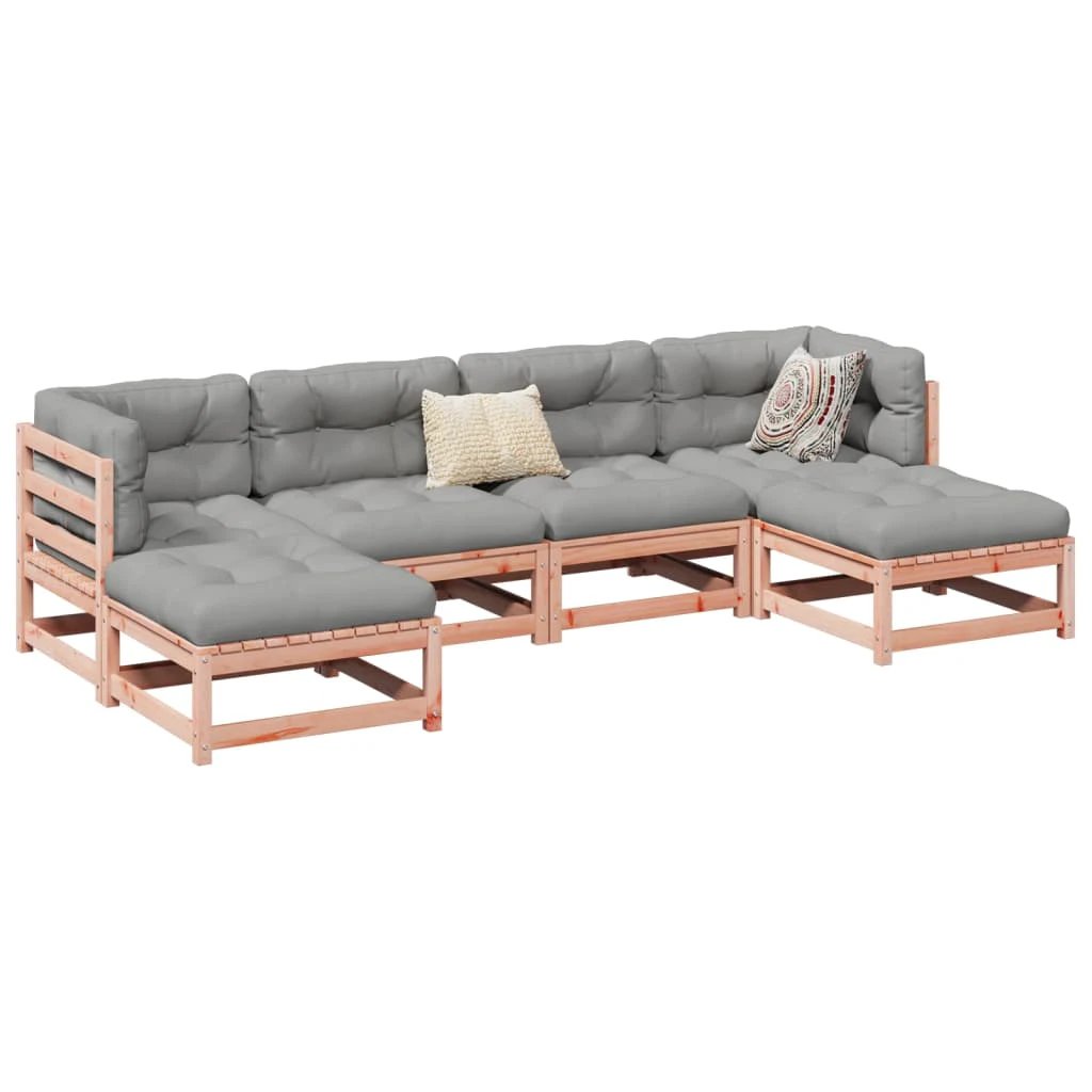 vidaXL 6 Piece Garden Sofa Set Solid Wood Pine by vidaXL
