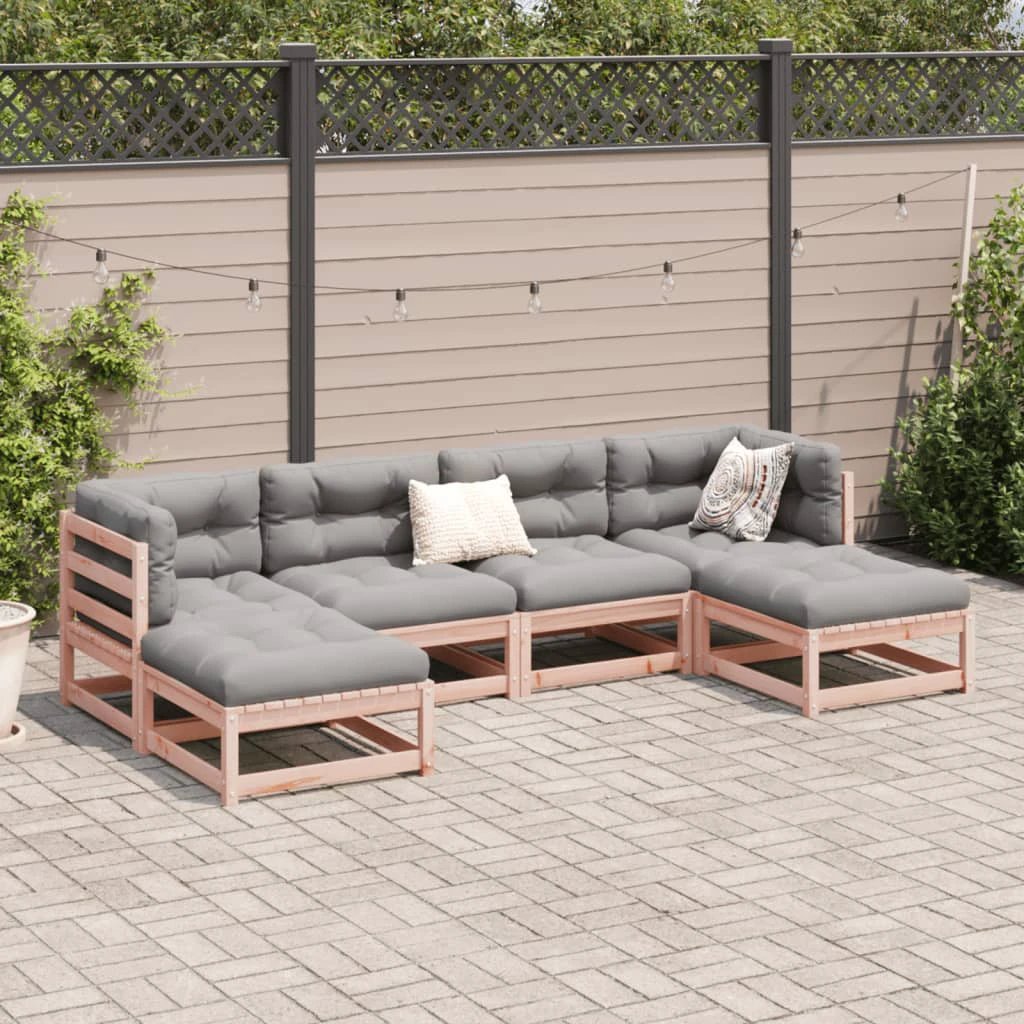 vidaXL 6 Piece Garden Sofa Set Solid Wood Pine by vidaXL