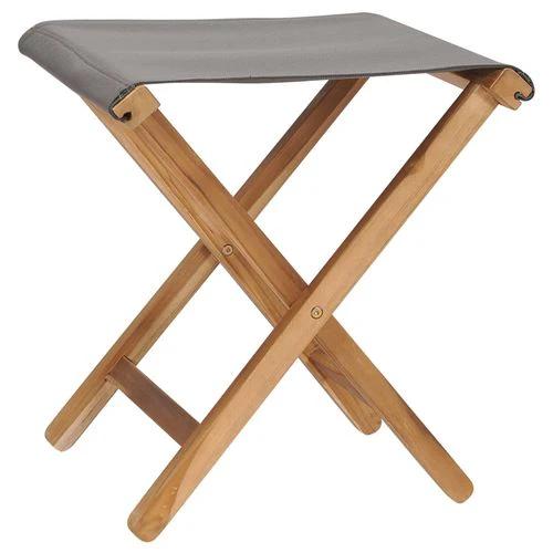 vidaXL Folding Chairs 2 pcs Solid Teak Wood and Fabric Cream White by vidaXL