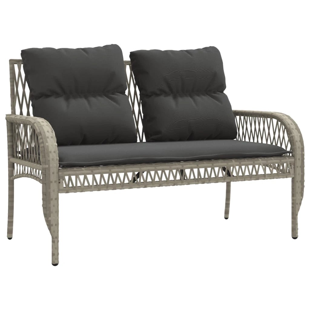vidaXL vidaXL 4 Piece Garden Sofa Set with Cushions Black Poly Rattan - Garden Sofa Sets