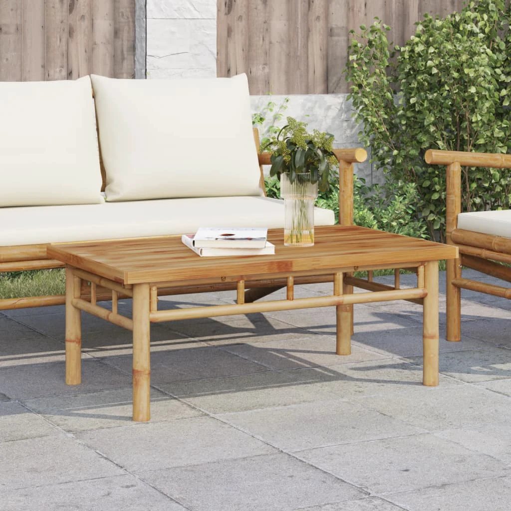 vidaXL Coffee Table 45x45x35 cm Bamboo Durable Natural Finish For Living Room And Outdoor Patio by vidaXL