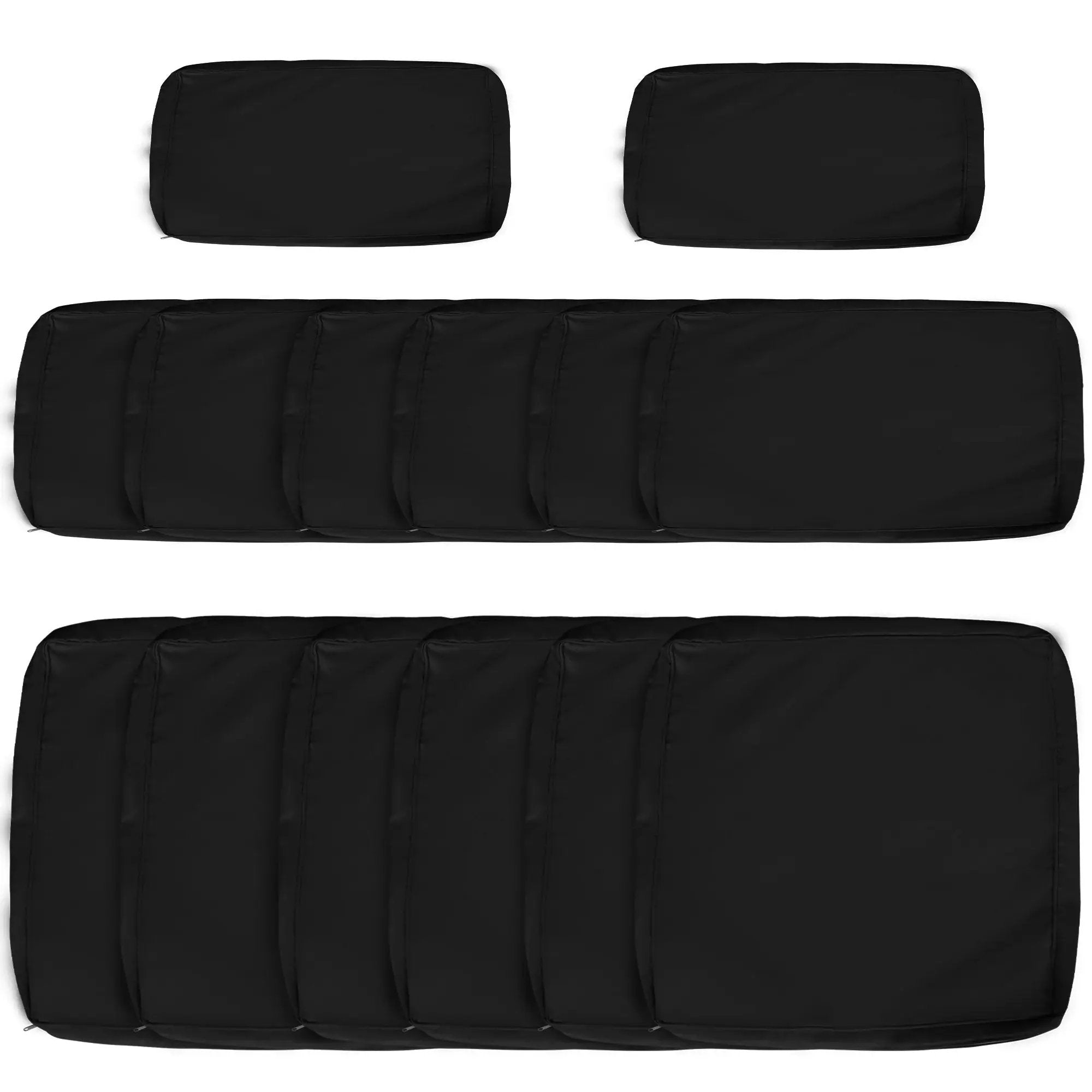 Outsunny Outsunny Garden Rattan Sofa Set Polyester Cover Replacement No Cushion Black - Cover