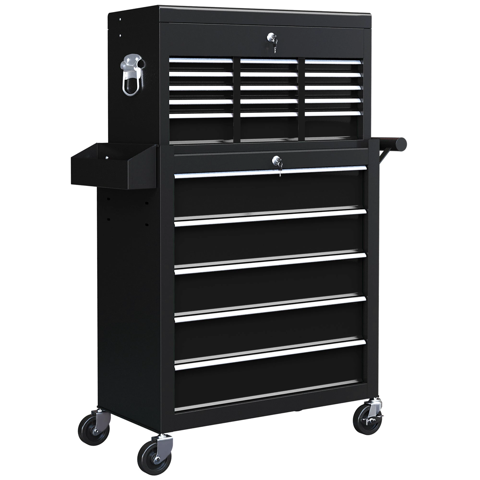 HOMCOM Rolling Tool Chest 14 Drawer Lockable Cabinet Industrial Grade for Garage Workshop by HOMCOM