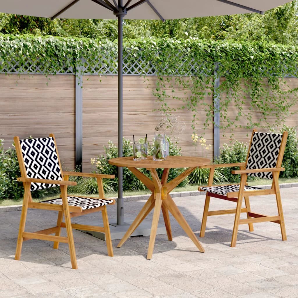 vidaXL vidaXL 3 Piece Garden Dining Set Solid Wood Acacia - Garden Set