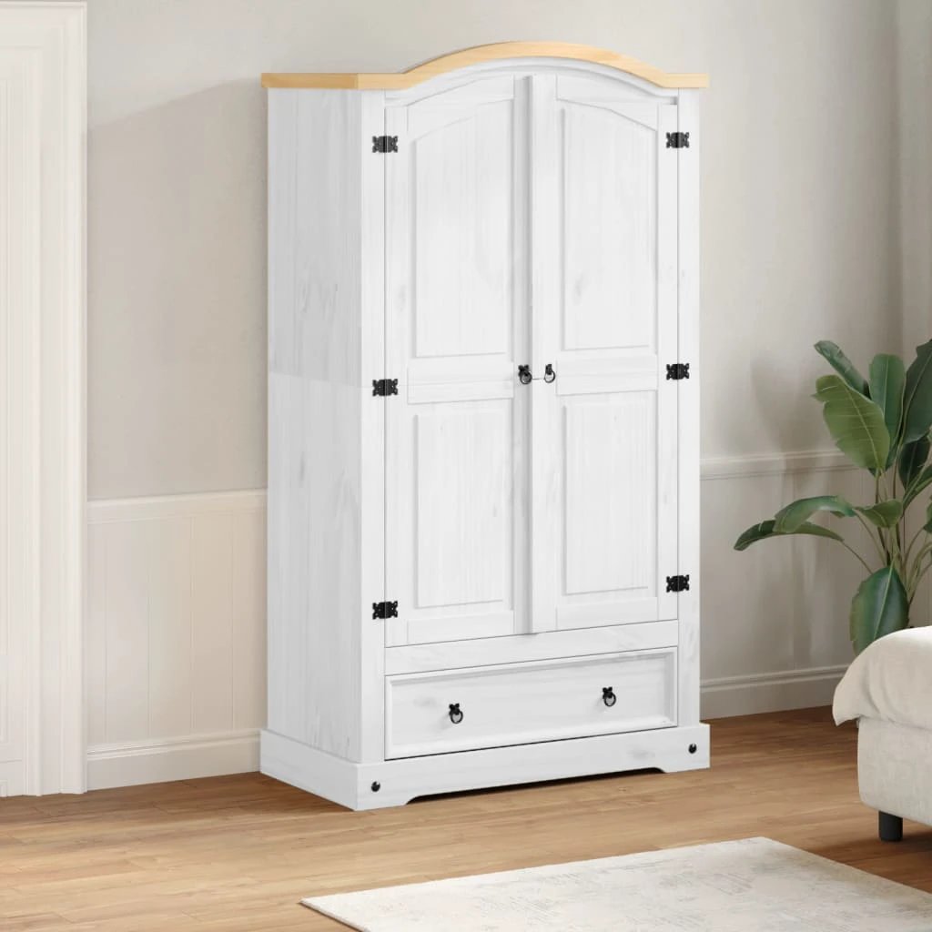vidaXL vidaXL Wardrobe Corona 102x52x186 cm Solid Wood Pine - Wardrobe