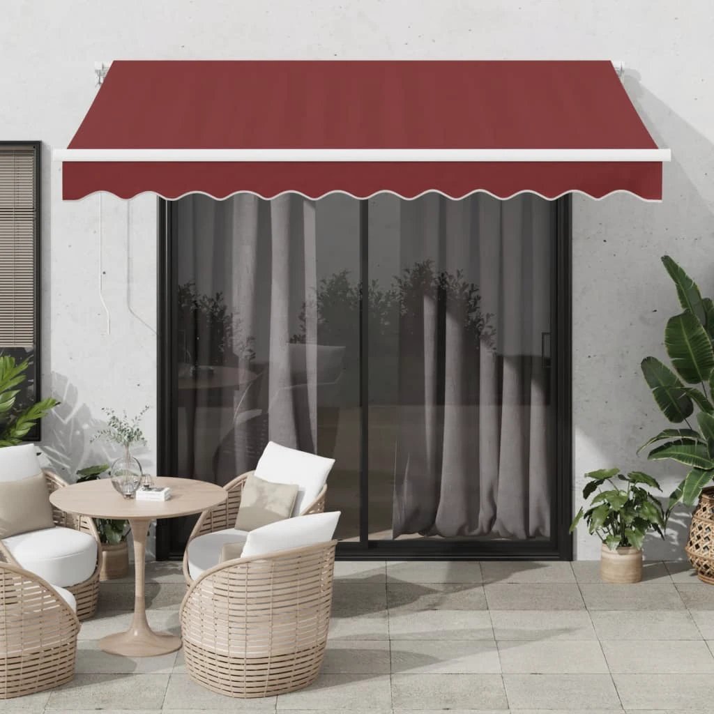 vidaXL Retractable Awning Burgundy 350x250cm by vidaXL