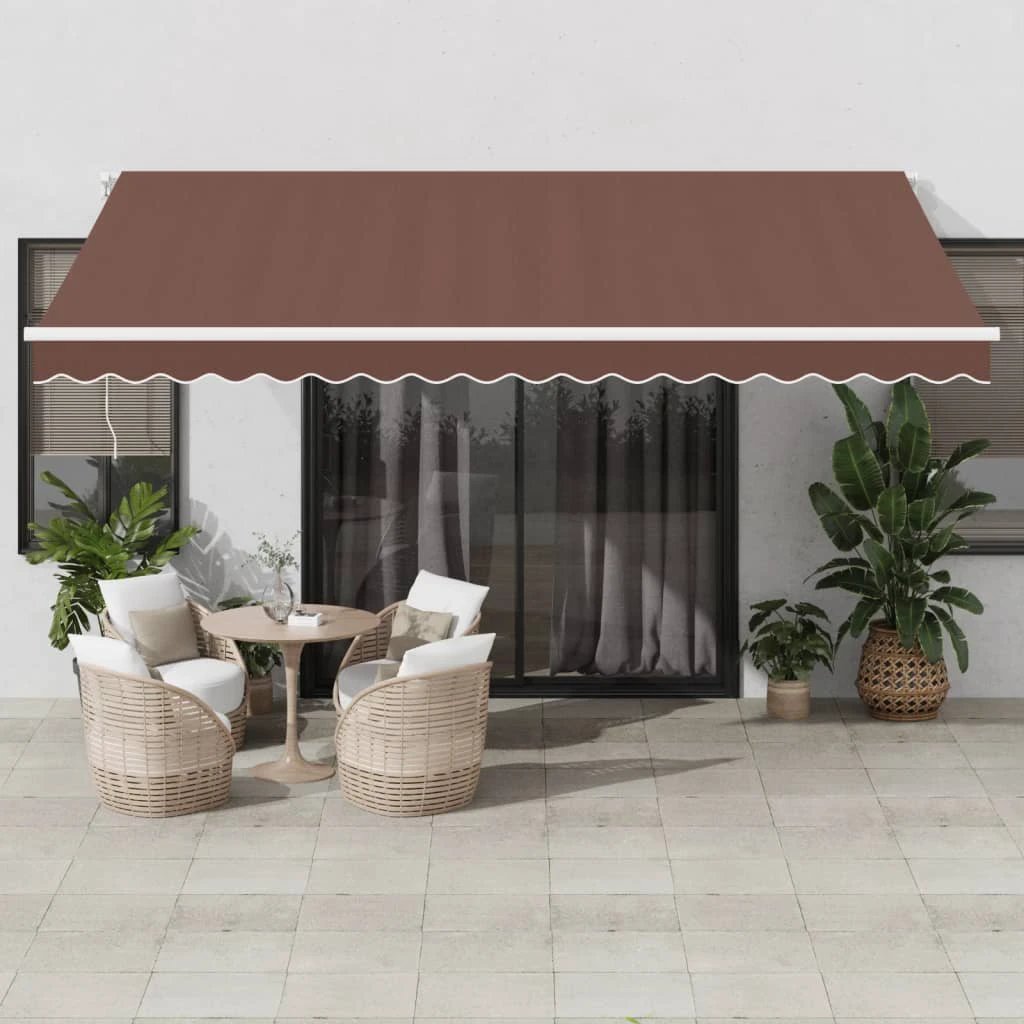 vidaXL Retractable Awning Burgundy 350x250cm by vidaXL