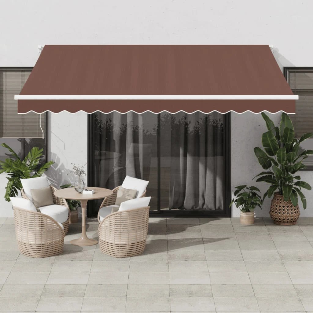 vidaXL Retractable Awning Burgundy 350x250cm by vidaXL