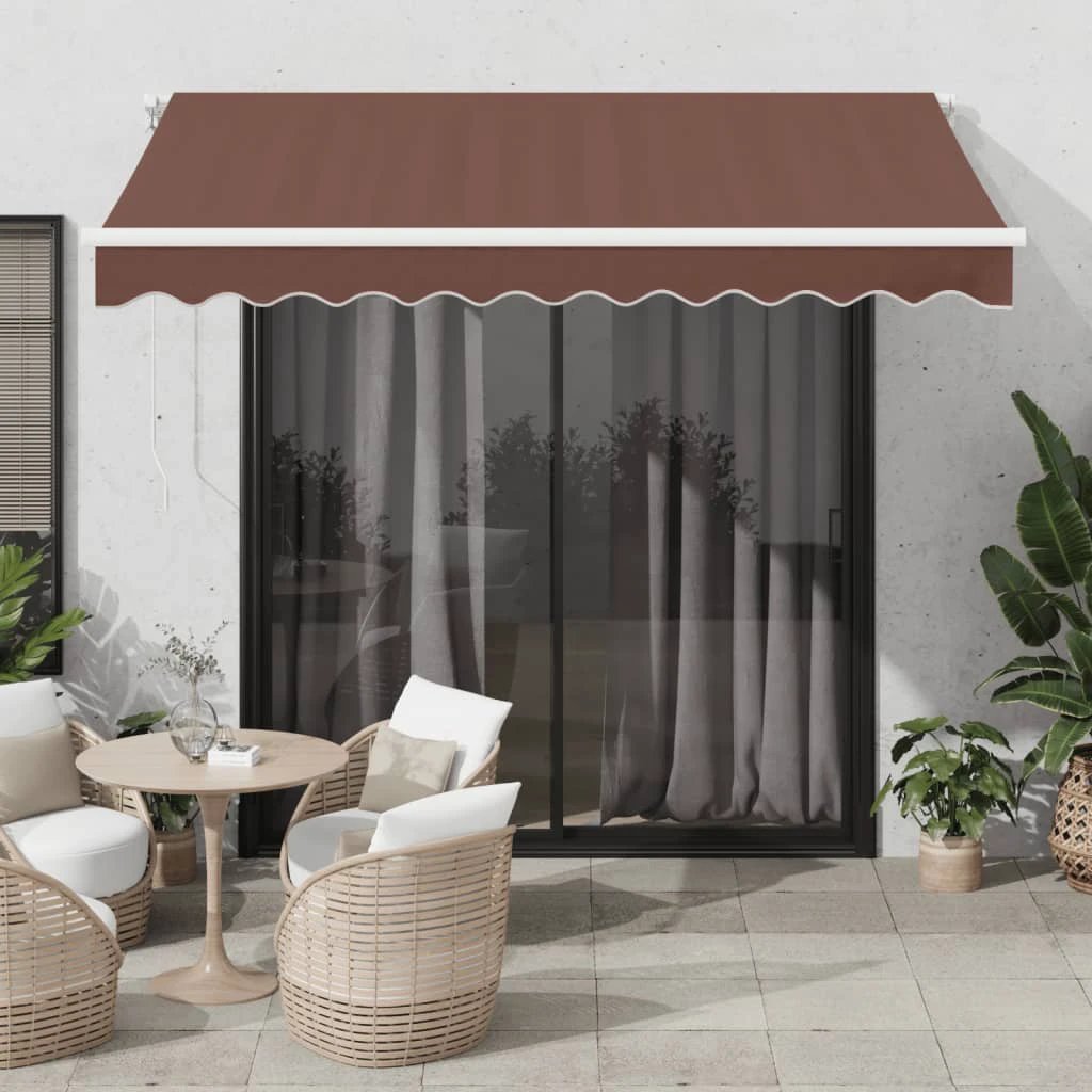 vidaXL Retractable Awning Burgundy 350x250cm by vidaXL