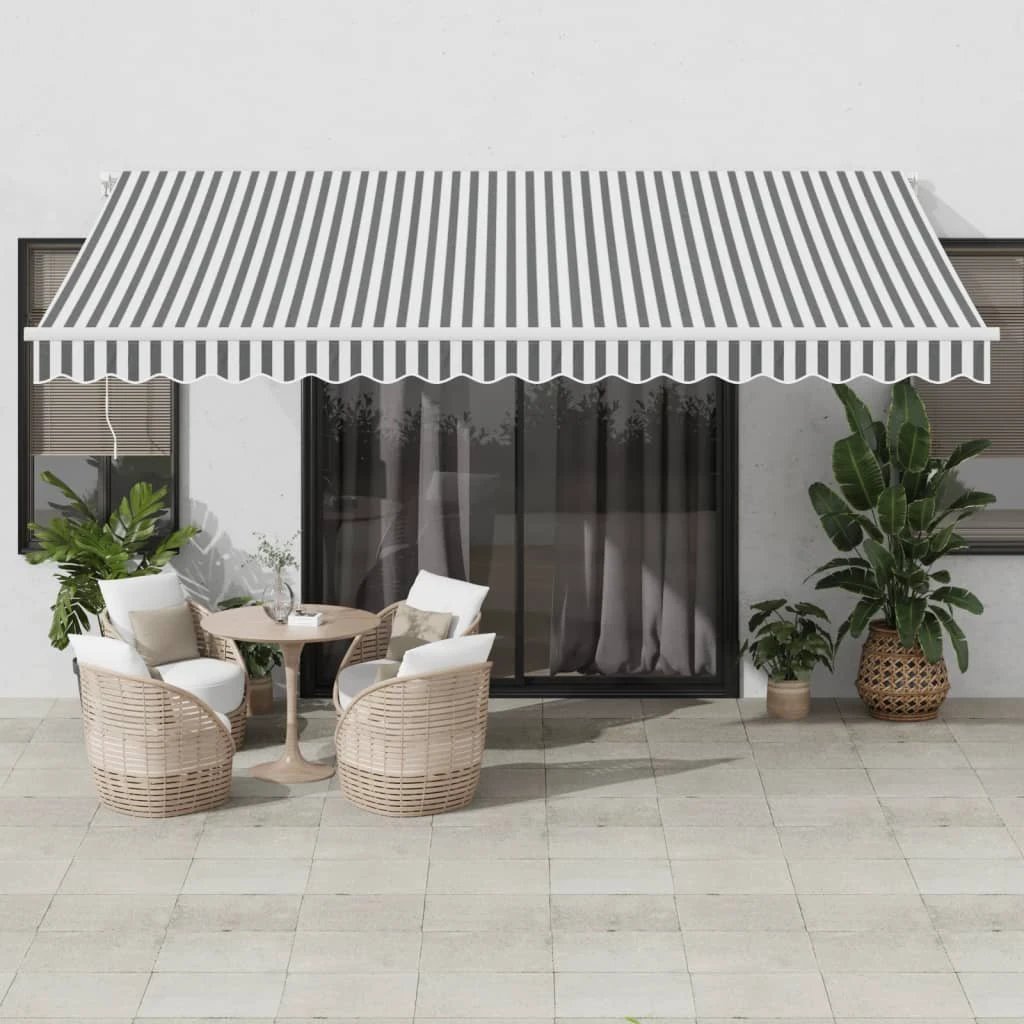 vidaXL vidaXL Retractable Awning Burgundy 350x250cm - Cover