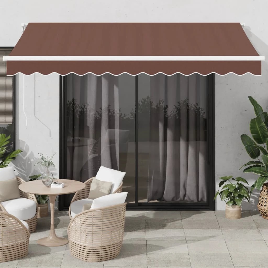 vidaXL vidaXL Retractable Awning Burgundy 350x250cm - Cover