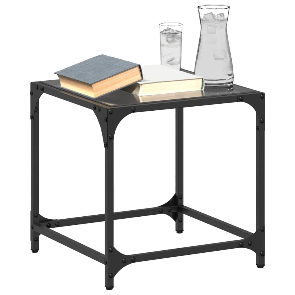 VidaXL Coffee Table 30x30x40 cm Glass Top for Living Room by vidaXL