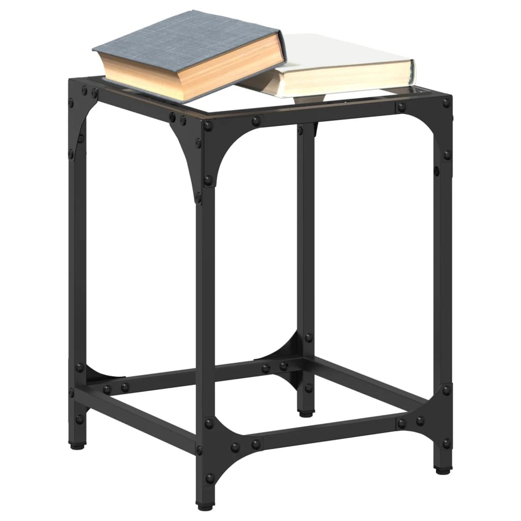 VidaXL Coffee Table 30x30x40 cm Glass Top for Living Room by vidaXL
