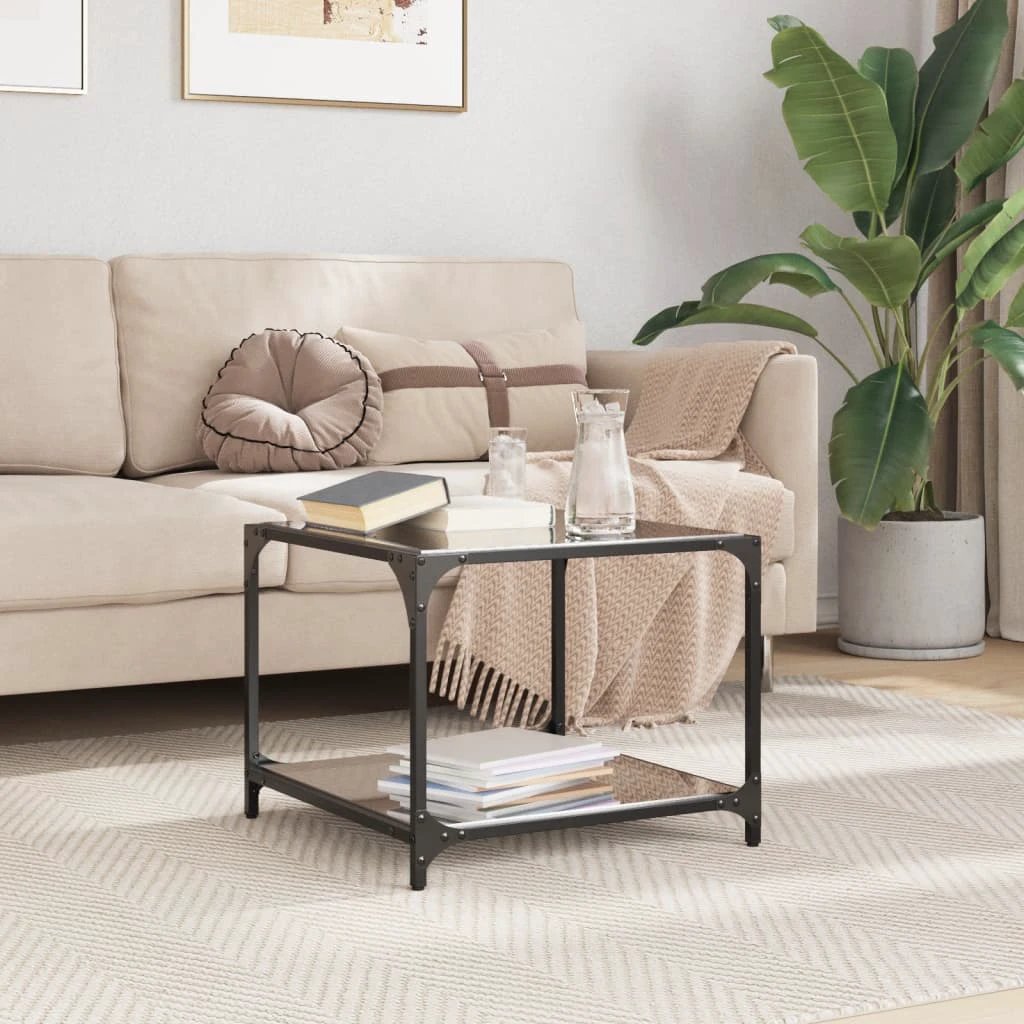 vidaXL VidaXL Coffee Table 30x30x40 cm Transparent Glass Top Home - Coffee Table