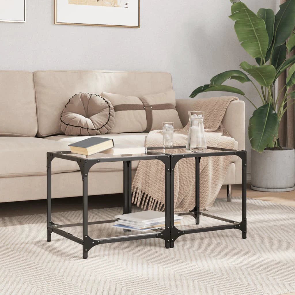 vidaXL VidaXL Coffee Table 30x30x40 cm Transparent Glass Top Home - Coffee Table