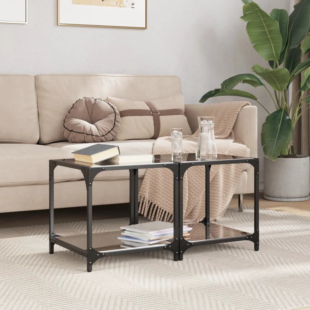 vidaXL VidaXL Coffee Table 30x30x40 cm Transparent Glass Top Home - Coffee Table