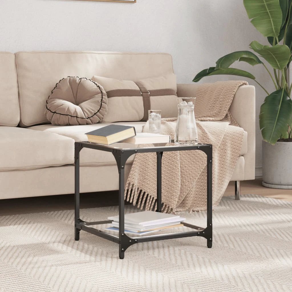 vidaXL VidaXL Coffee Table 30x30x40 cm Transparent Glass Top Home - Coffee Table