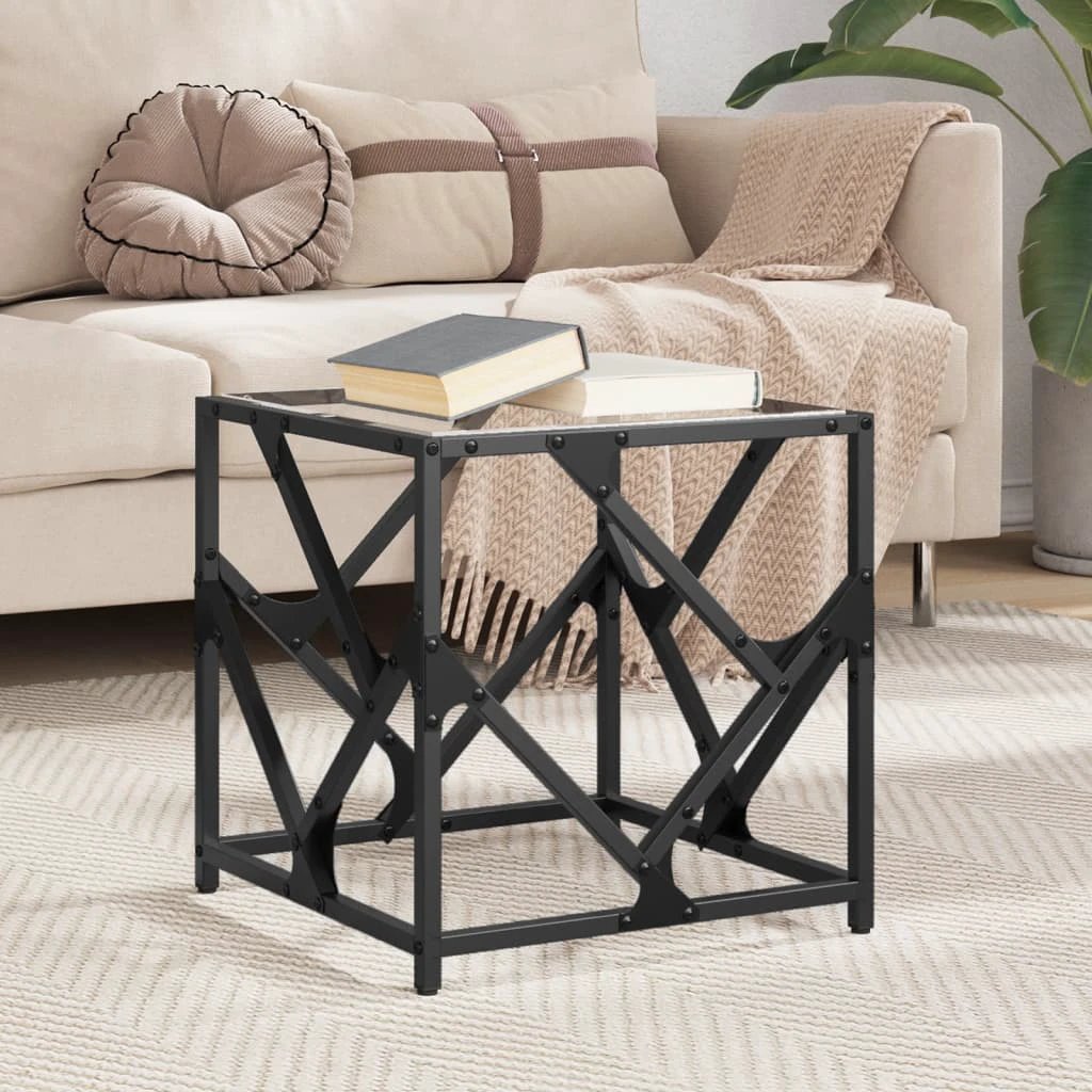 vidaXL VidaXL Coffee Table 30x30x41 Cm Glass Top for Living Room - Coffee Table