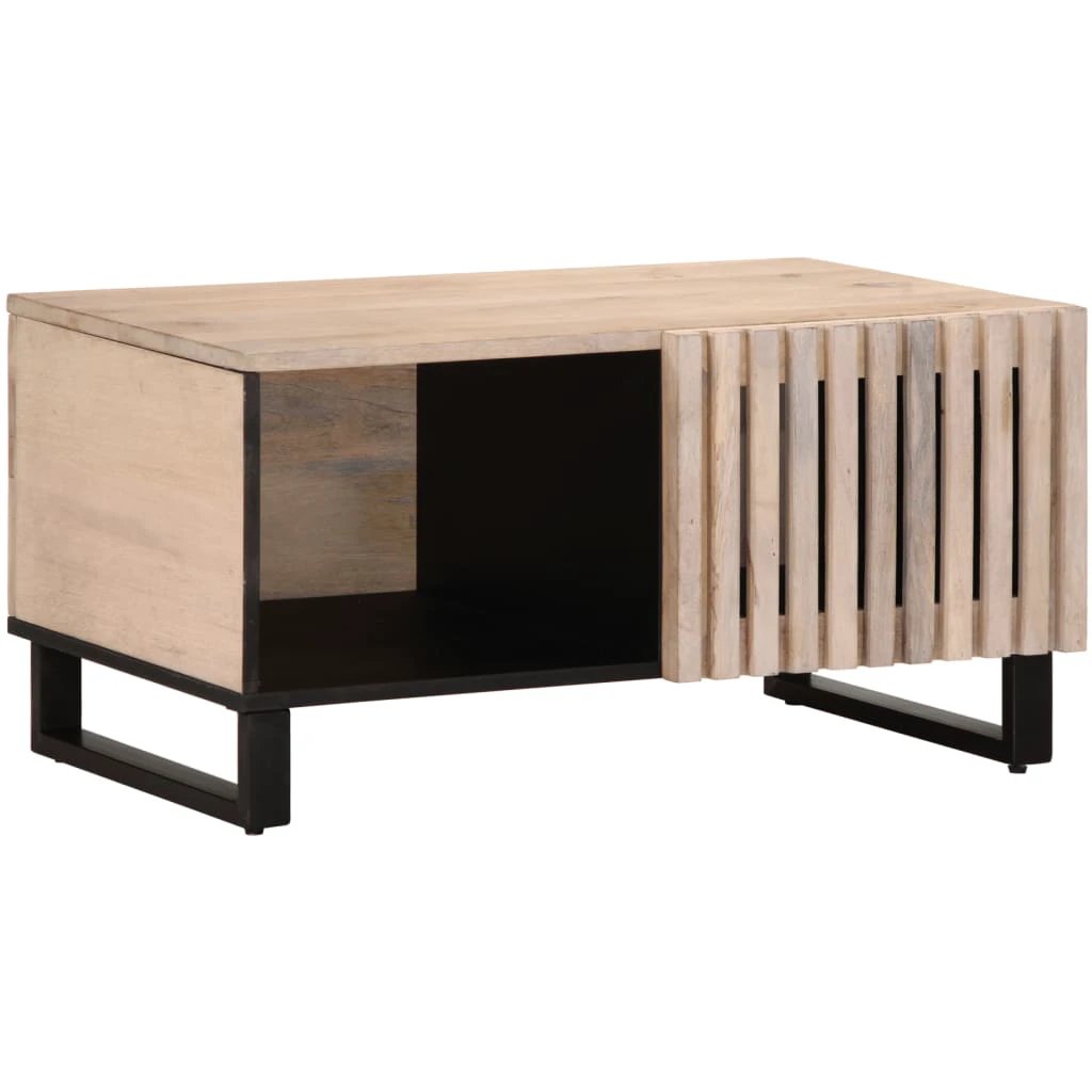 VidaXL Coffee Table 80x51x40 Cm Solid Mango Wood LivingRoom by vidaXL