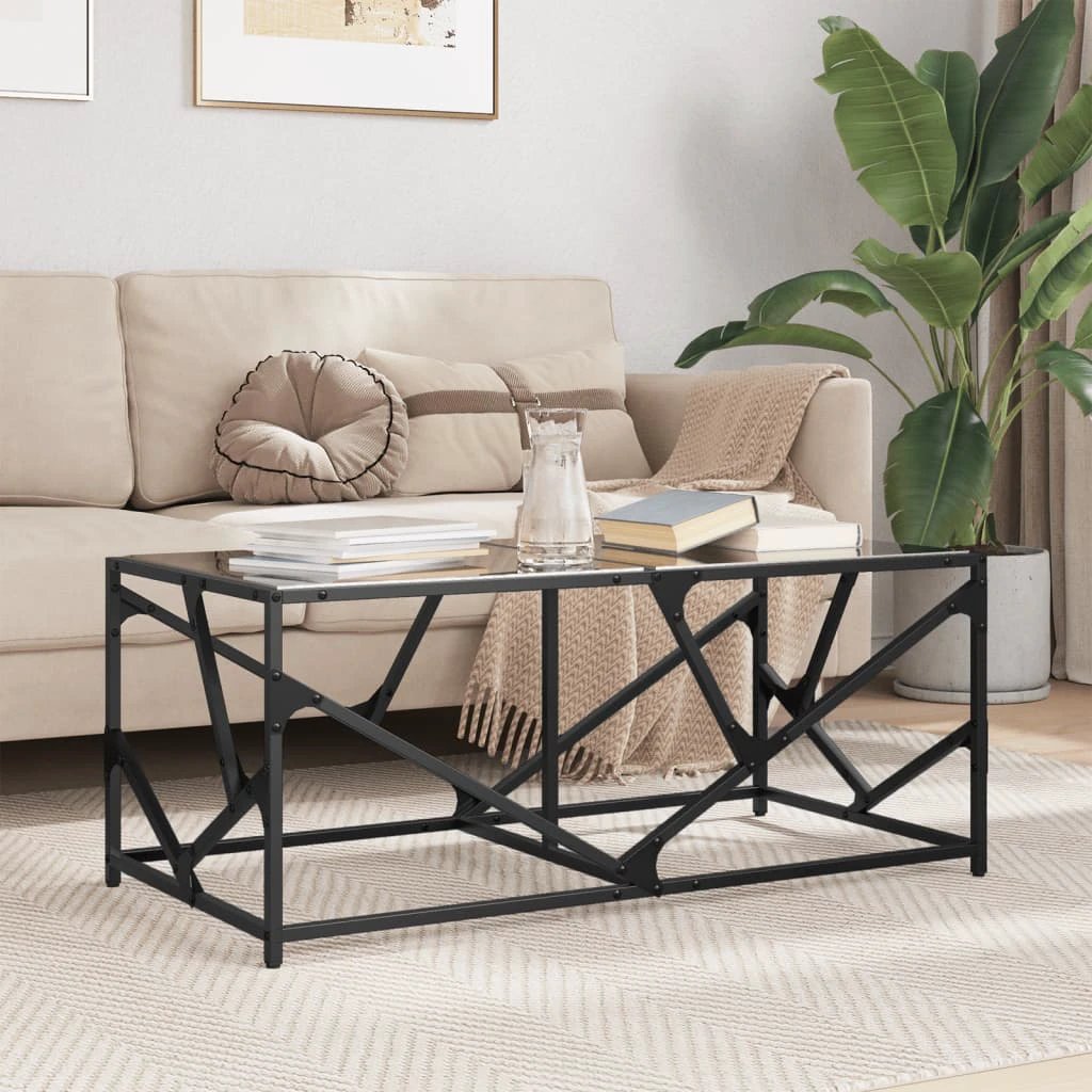 vidaXL vidaXL Coffee Table 98.5x50x41 cm Glass Top Home Use - Coffee Table