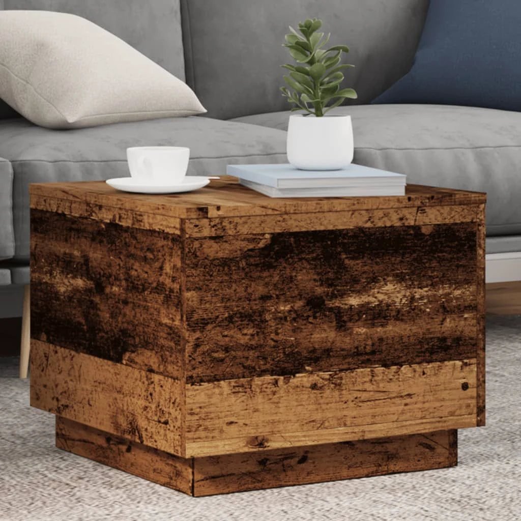 vidaXL vidaXL Coffee Table 50x50x40 cm LED Lights Living Room - Coffee Table