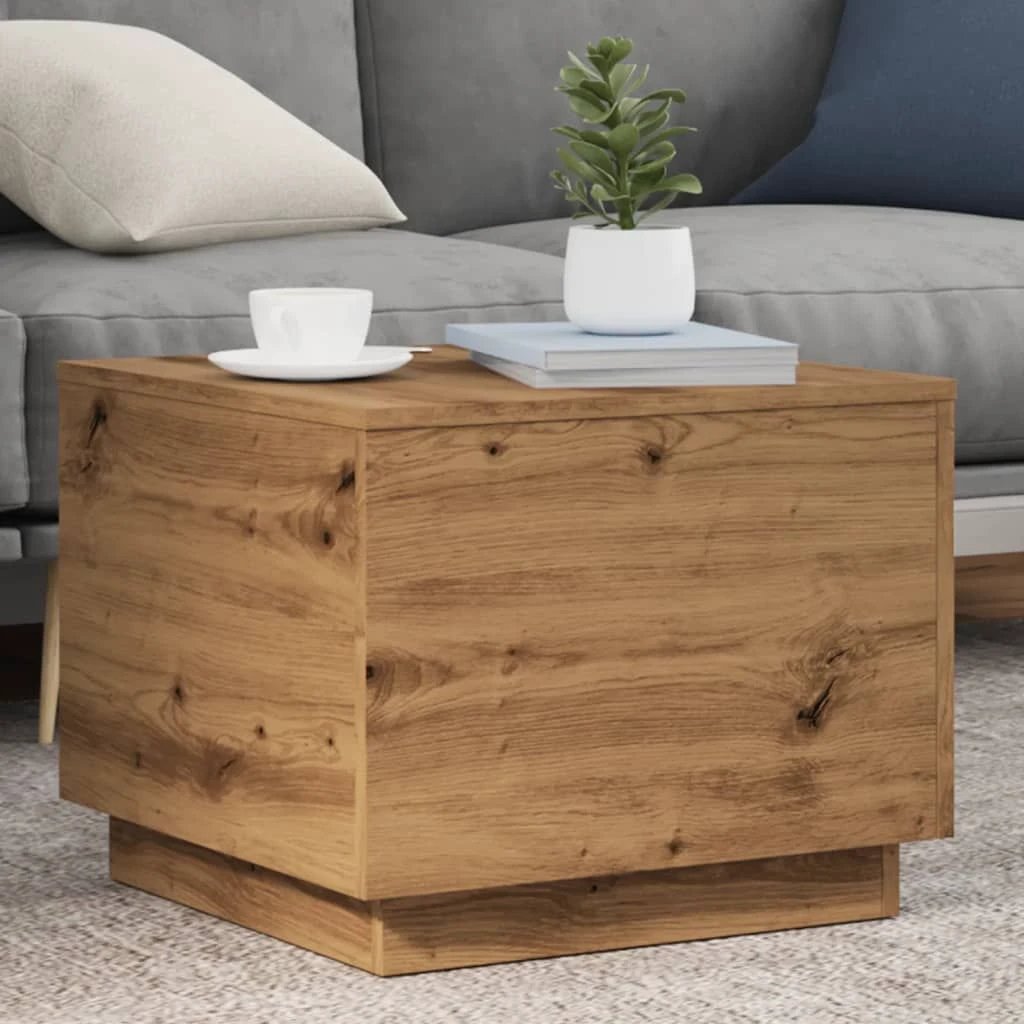 vidaXL vidaXL Coffee Table 50x50x40 cm LED Lights Living Room - Coffee Table