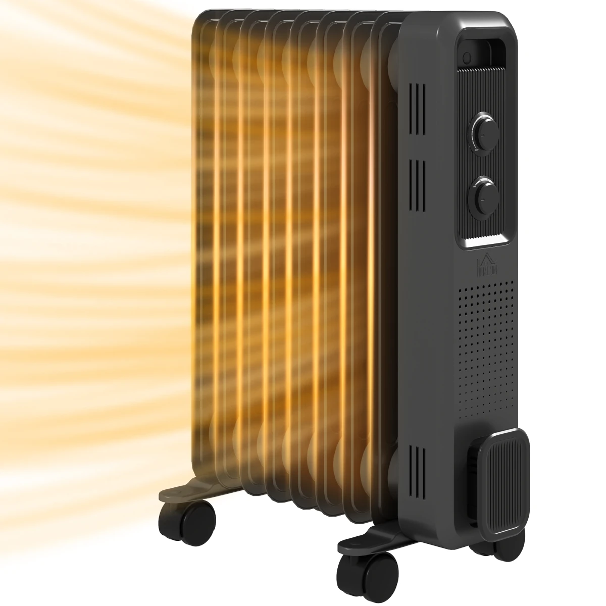 HOMCOM Oil Filled Radiator 9 Fin 3 Heat For Home by HOMCOM