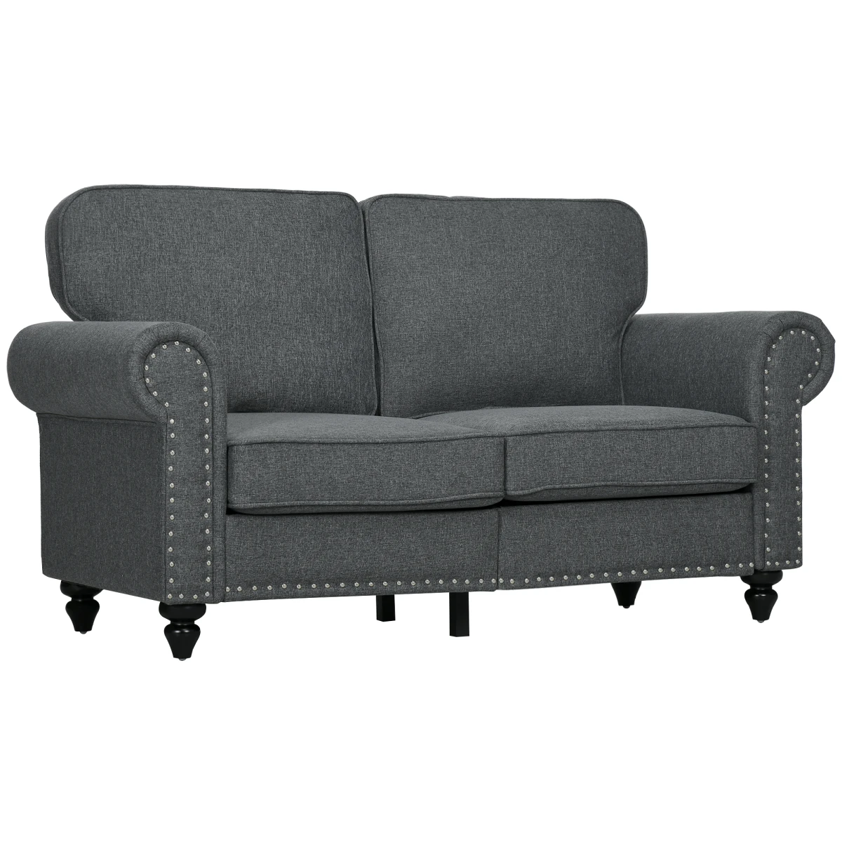 Mid Century Armchair Upholstered With Wood Frame by PawHut