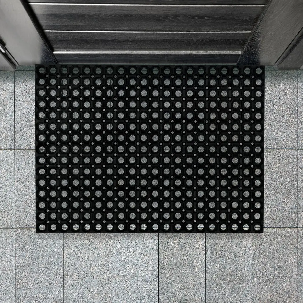 Floortex® Doortex® Octomat Black All-Weather Heavy Duty Outdoor Entrance mat - Rug