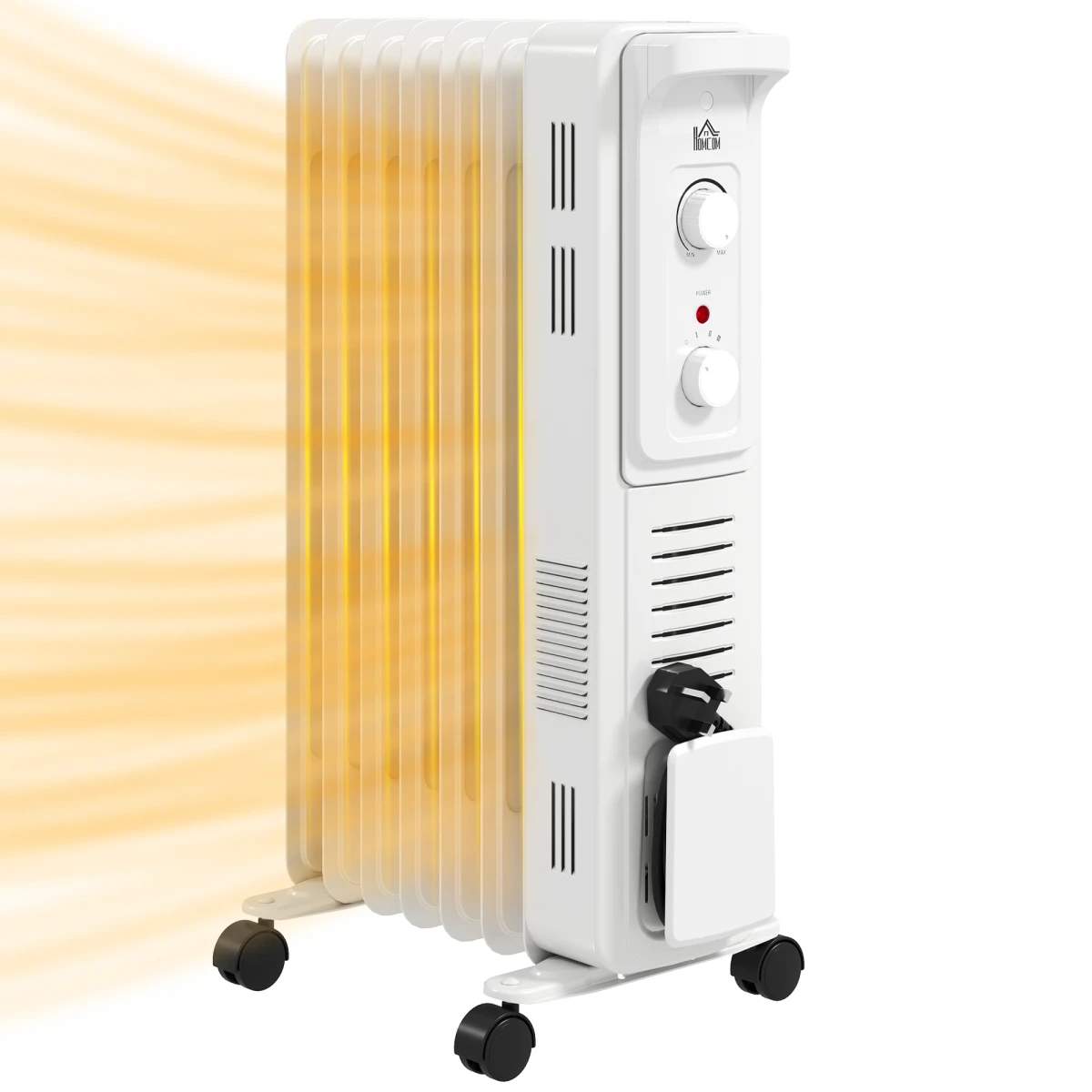HOMCOM HOMCOM Oil Filled Heater 7 Fin Radiator 1500W Quiet Energy Efficient Home Use Living Room - Radiator