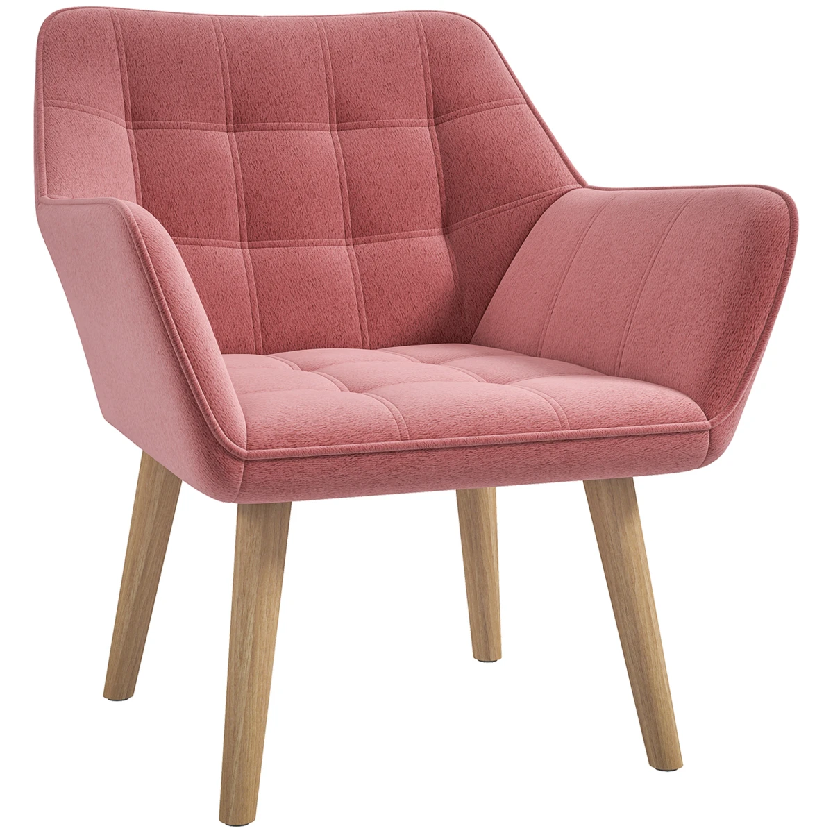 HOMCOM Accent Chair Compact VelvetFeel LivingArea by HOMCOM