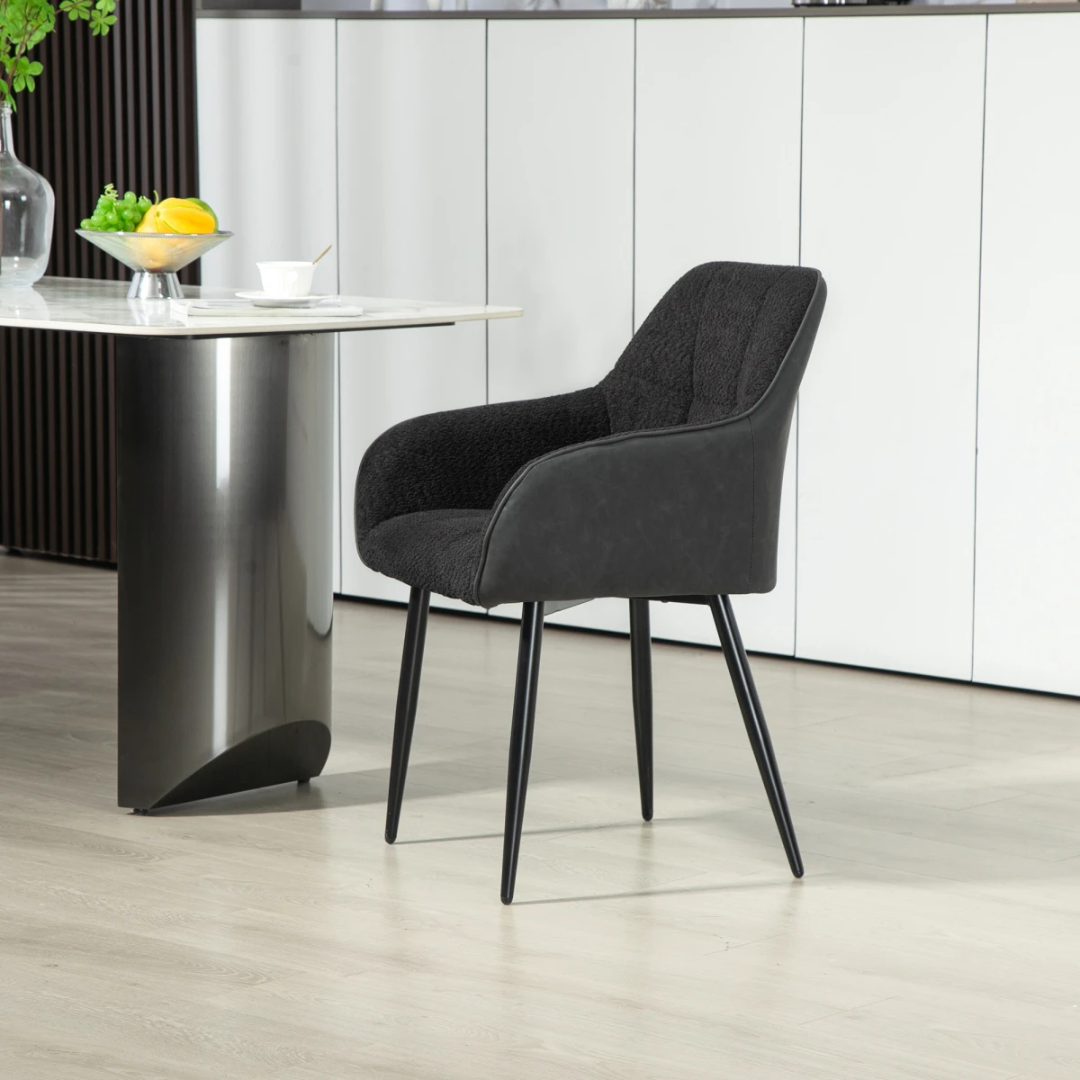 HOMCOM Accent Chair Compact Chenille For Living Room by HOMCOM