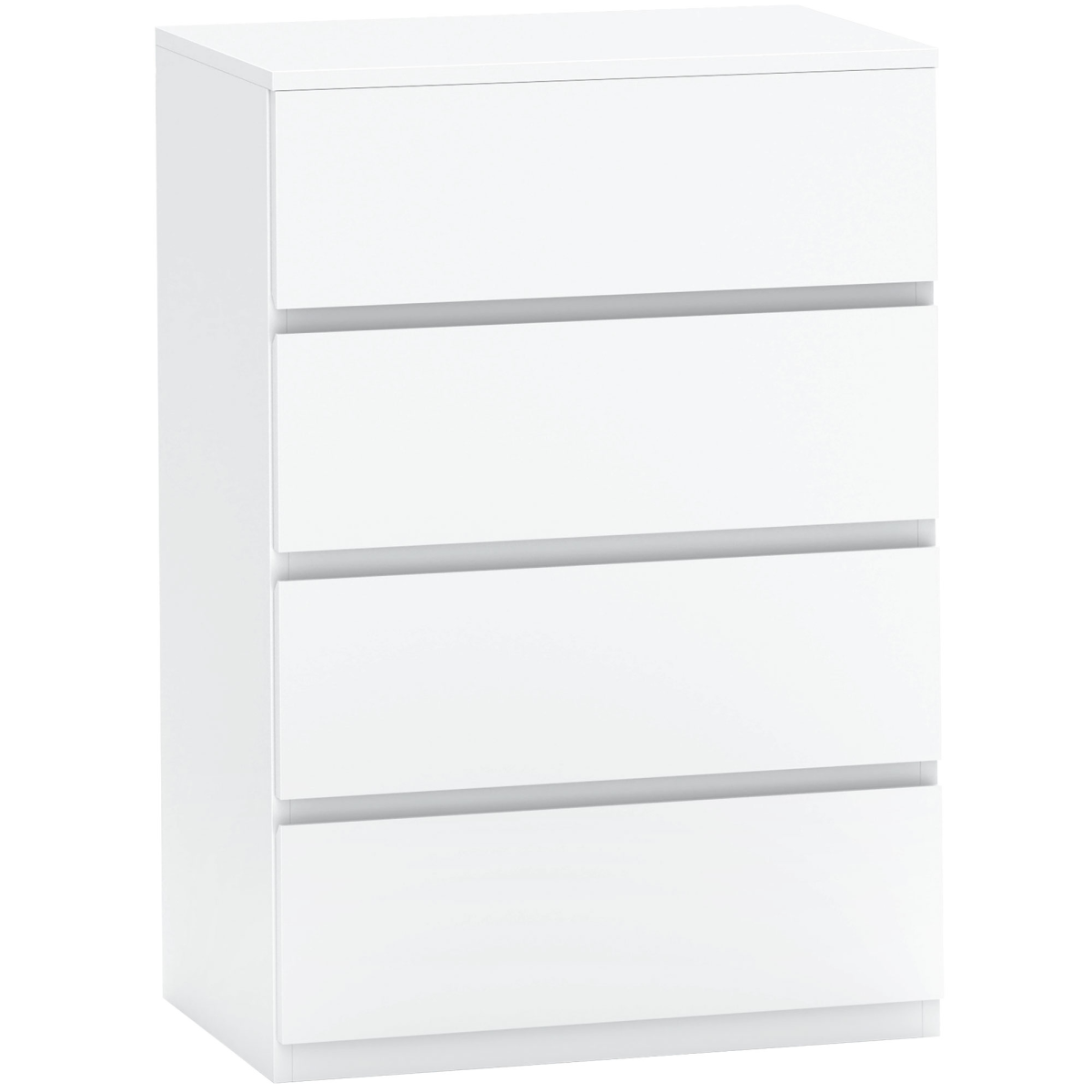 HOMCOM White 4 Drawer Dresser Compact With Soft Close Drawers For Bedroom Organization And Storage by HOMCOM