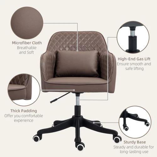 Vinsetto Vinsetto Office Chair with Adjustable Height and USB Powered Vibration Massage for Comfortable Home Office Use - Office Chair