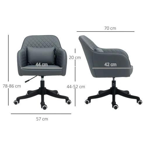 Vinsetto Office Chair with Adjustable Height and USB Powered Vibration Massage for Comfortable Home Office Use by Vinsetto