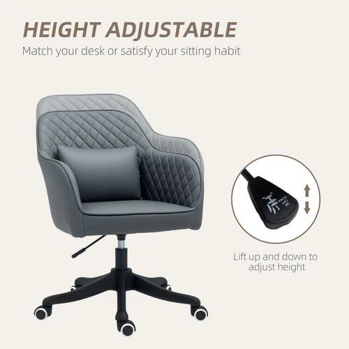 Vinsetto Office Chair with Adjustable Height and USB Powered Vibration Massage for Comfortable Home Office Use by Vinsetto