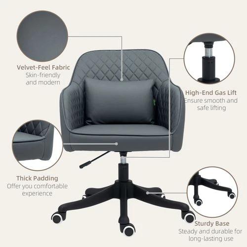 Vinsetto Office Chair with Adjustable Height and USB Powered Vibration Massage for Comfortable Home Office Use by Vinsetto
