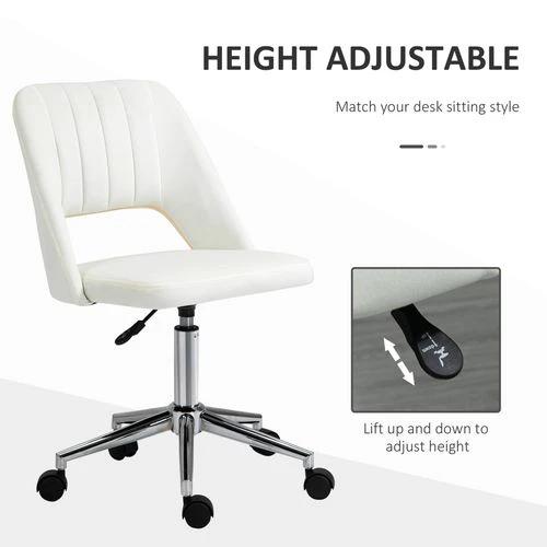 Vinsetto Vinsetto Mid-Back Swivel Office Chair with Adjustable Height and Armless Design for Home Office and Study Use - Office Chair