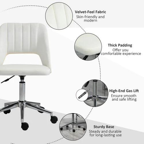 Vinsetto Mid-Back Swivel Office Chair with Adjustable Height and Armless Design for Home Office and Study Use by Vinsetto