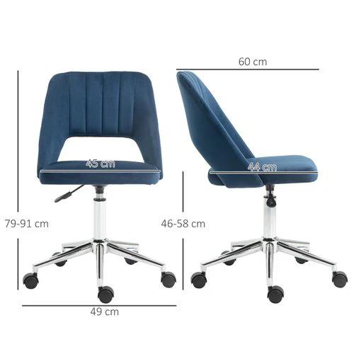 Vinsetto Mid-Back Swivel Office Chair with Adjustable Height and Armless Design for Home Office and Study Use by Vinsetto