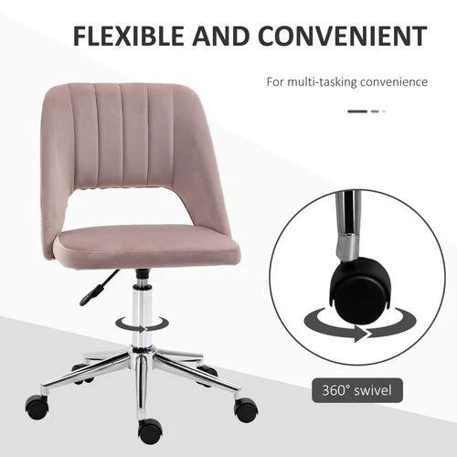 Vinsetto Mid-Back Swivel Office Chair with Adjustable Height and Armless Design for Home Office and Study Use by Vinsetto