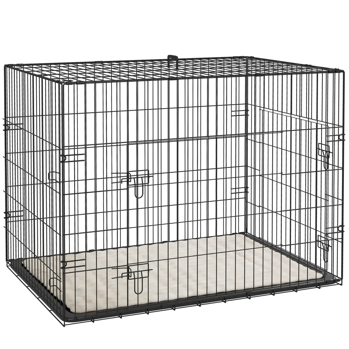 PawHut PawHut Dog Crate with 2 Doors, Tray, Soft Cushion, for Extra Small Dogs - Dog Crate