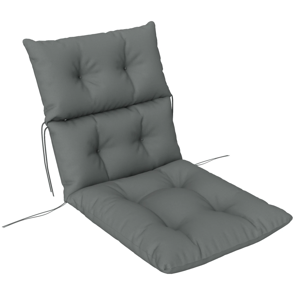 Outsunny Outsunny Adirondack Chair Cushion Rocking Chair Cushion w/ Ties - Sun Lounger