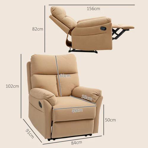 Comfort Recliner Sofa with Adjustable Backrest and Footrest for Ultimate Home Relaxation by HOMCOM