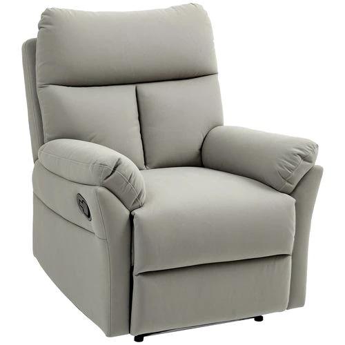 HOMCOM Comfort Recliner Sofa with Adjustable Backrest and Footrest for Ultimate Home Relaxation - Recliner