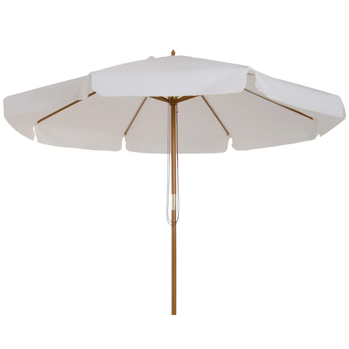 Outsunny Outsunny Cream White Sun Parasol - Water-Resistant with Wooden Frame - Parasol