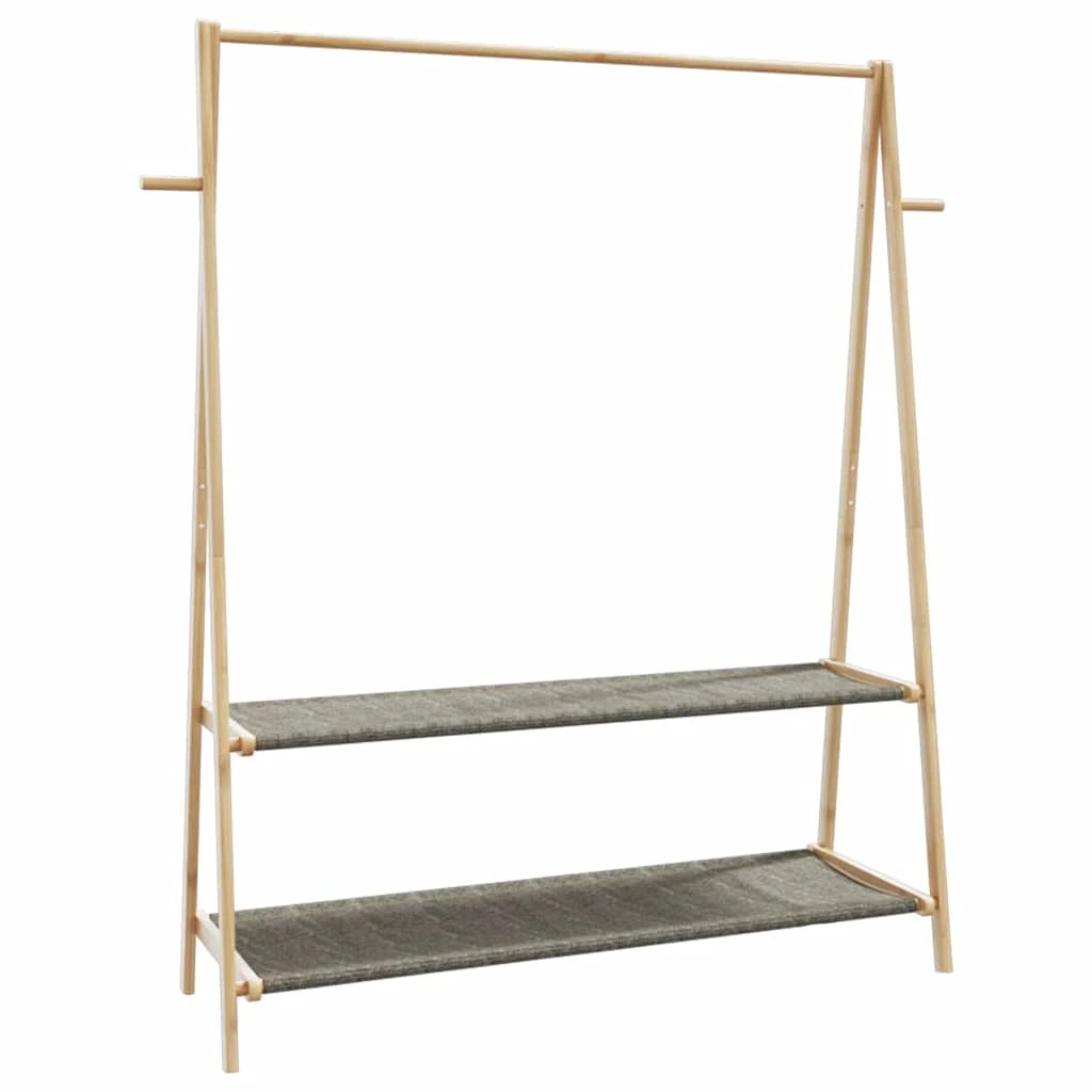 vidaXL VidaXL Clothes Rack With Shelves And Wheels 96x45.5x155.5 cm Bamboo For Home Organization - Wardrobe