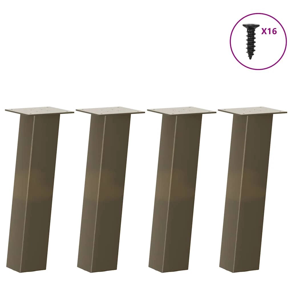 VidaXL Coffee Table Legs 42 Cm Powder Coated Steel Durable For DIY Furniture Easy Assembly by vidaXL