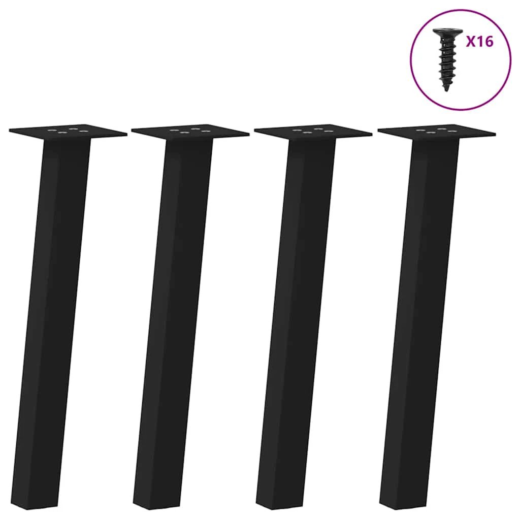 VidaXL Coffee Table Legs 42 Cm Powder Coated Steel Durable For DIY Furniture Easy Assembly by vidaXL